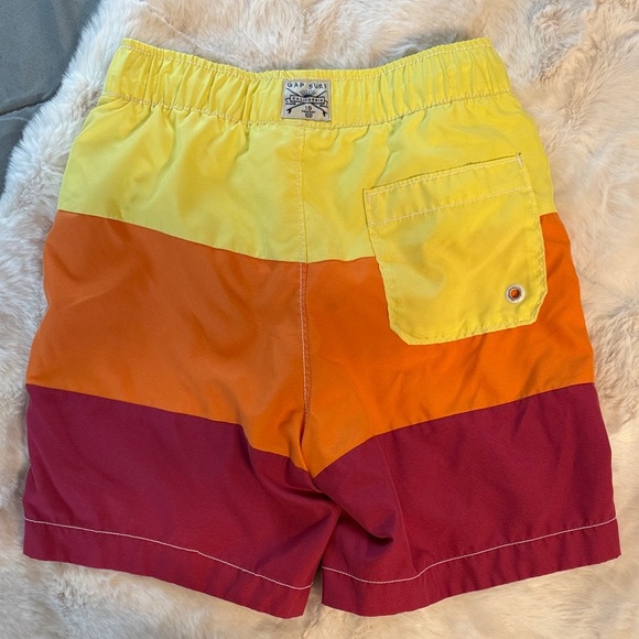 GAP Boy's Yellow, Orange, and Berry Swim Trunks, Size 8 - Picture 4 of 8